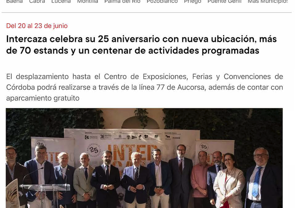 Diario Córdoba 14-6 Intercaza celebra su 25 aniversario con nueva ubicación