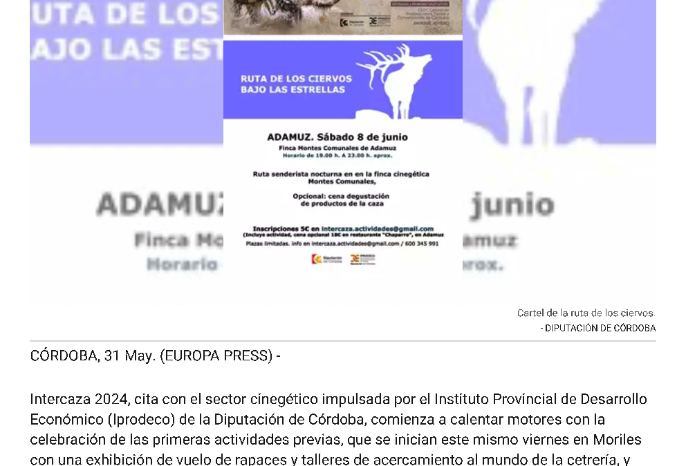 Europa press Rutas para ver aves y ciervos y piragüismo marcan el inicio de las actividades previas a Intercaza